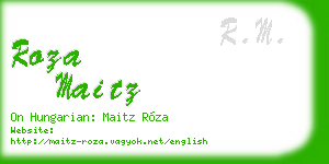 roza maitz business card